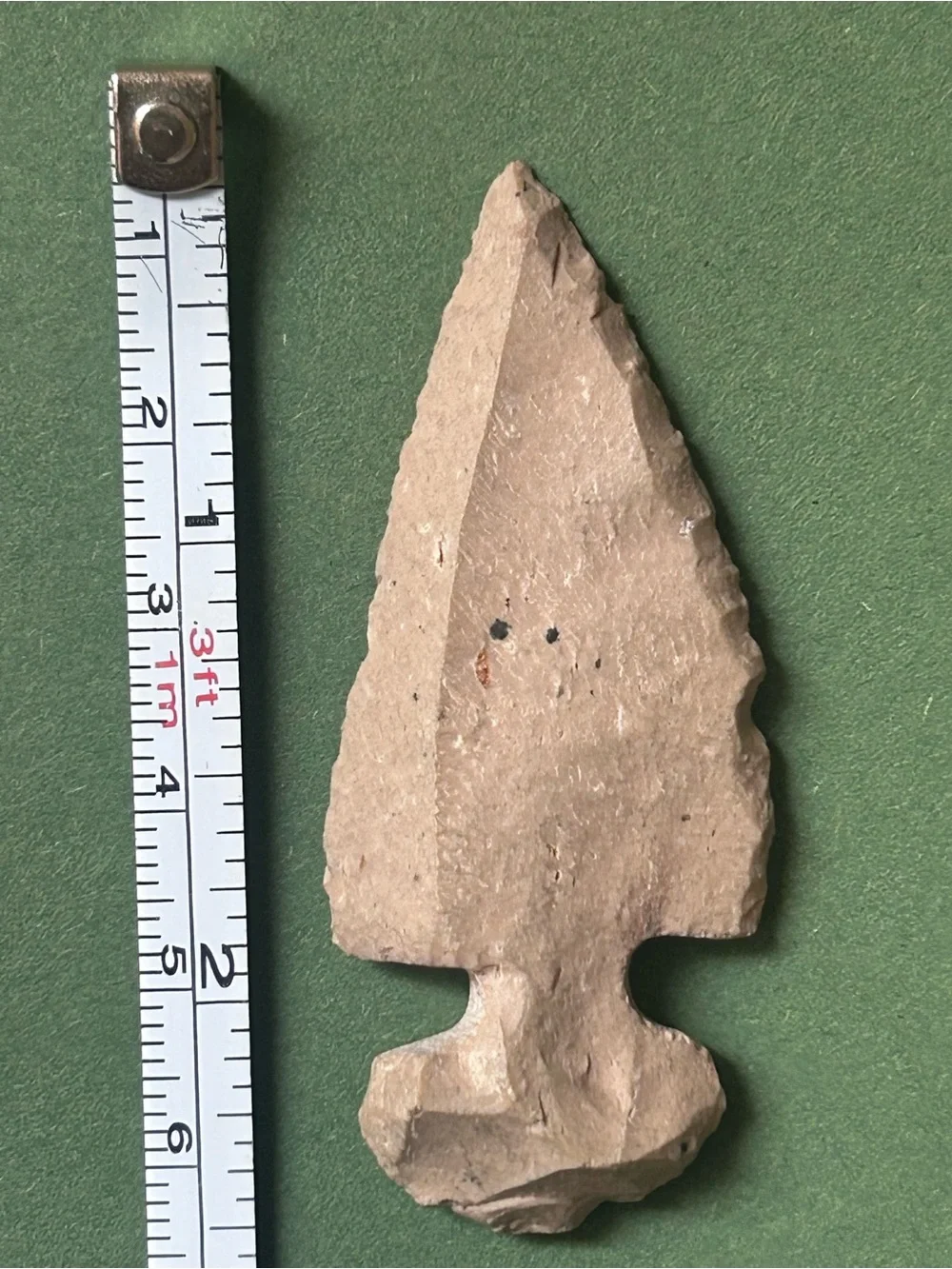 Handcrafted Beige Stone Arrowhead Accent for Home Décor